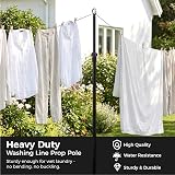 Vivo Technologies 2.4M Telescopic Washing Line Prop Pole Heavy Duty Black view 4