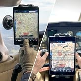 FlightPro ProAviator Yoke Mount and Suction Cup Set for iPad | Two mounting options - yoke clamp or secure suction cup