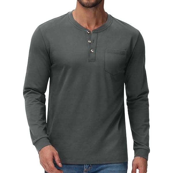 2026 Long Sleeve Soft Shirts for Men Classic Button Down V Neck
