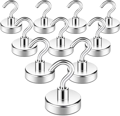 Neosmuk Magnetic Hooks Heavy Duty 20lbs Pack of 10 for Fridge Curtain Grill