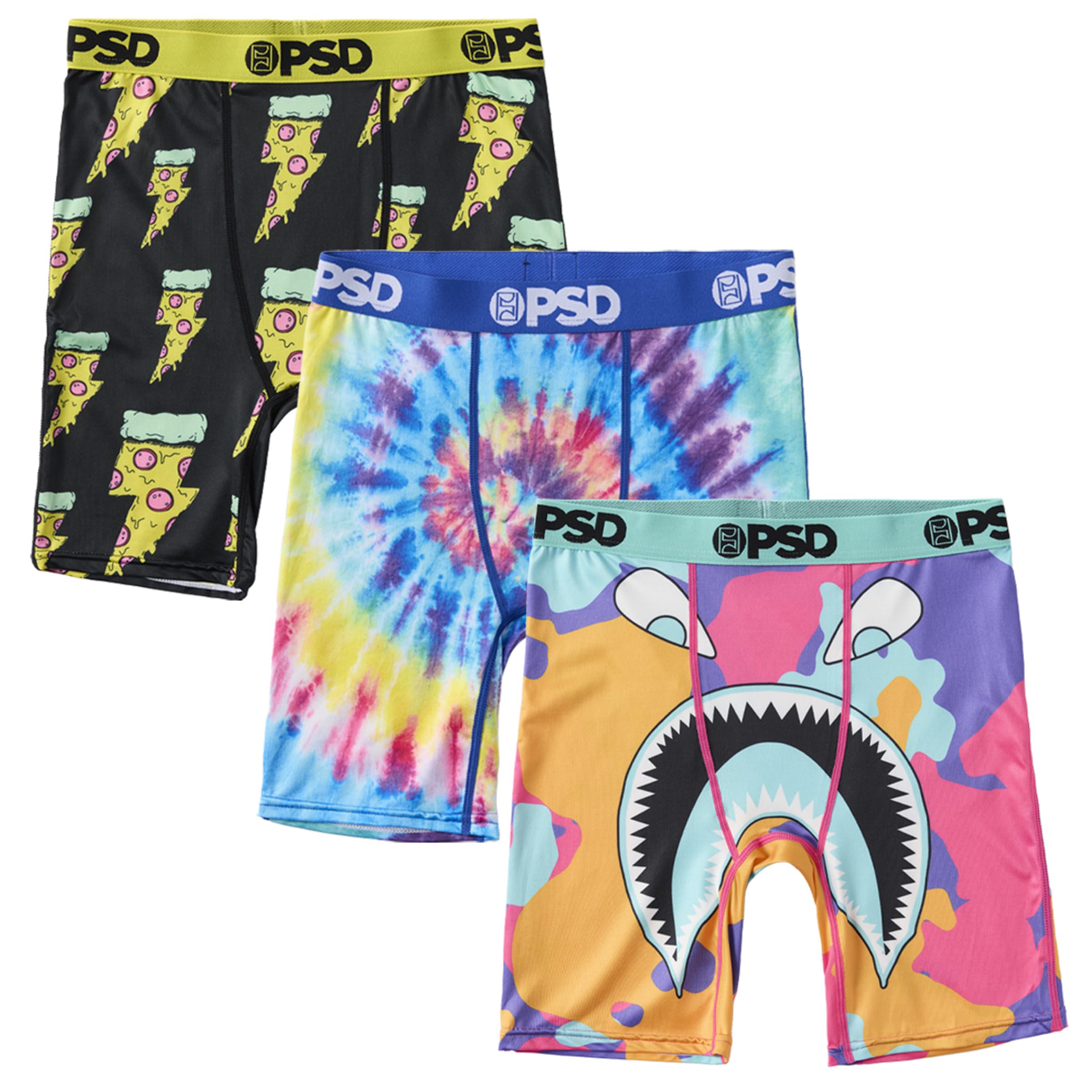 Photo 1 of PSD Boys Boxer Briefs – Pizza Party 3-Pack, Comfortable Breathable Underwear for Boys, Small