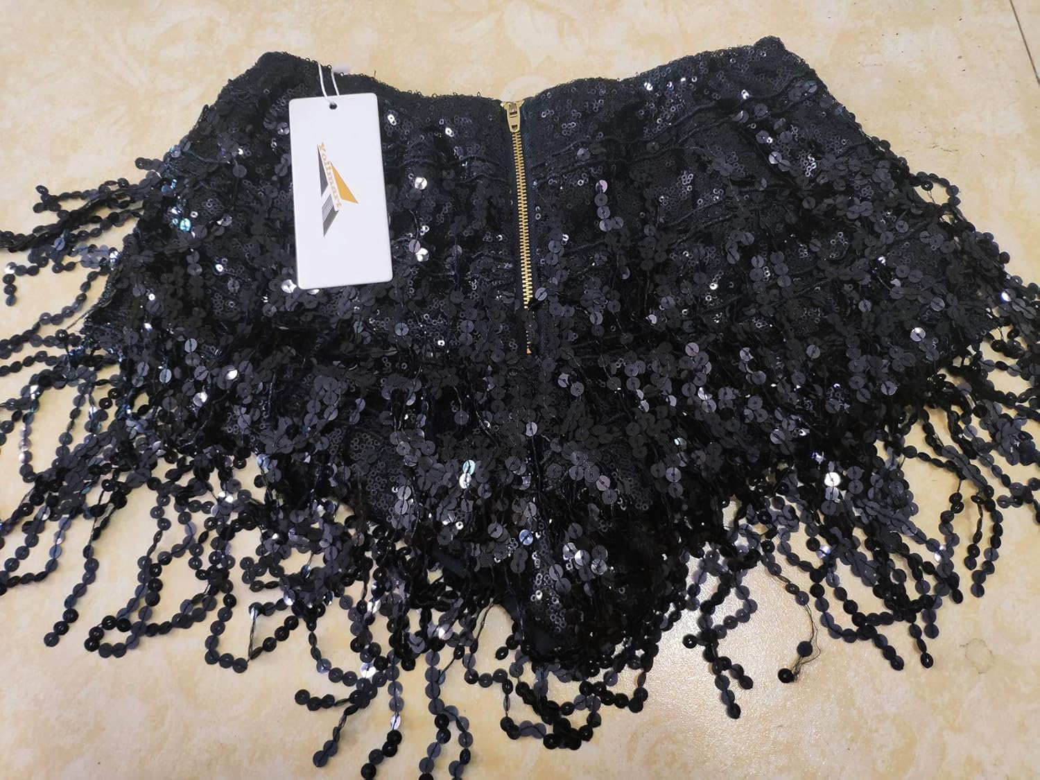 Yollmart Women's Sequins Tassel Skirts Shorts Booty Dance Festival Bottoms at  Women’s Clothing store
