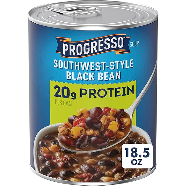 PROGRESSO SOUTHWEST-STYLE BLACK BEAN PROTEIN SOUP, VEGETARIAN, 18.5...