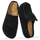 Project Cloud 100% Genuine Leather Moccasin-Style Clogs for Women - Memory Foam and Water Resistant Mules Slip-on - Non-Slip and Durable Clogs Casual Shoes for Women Footwear