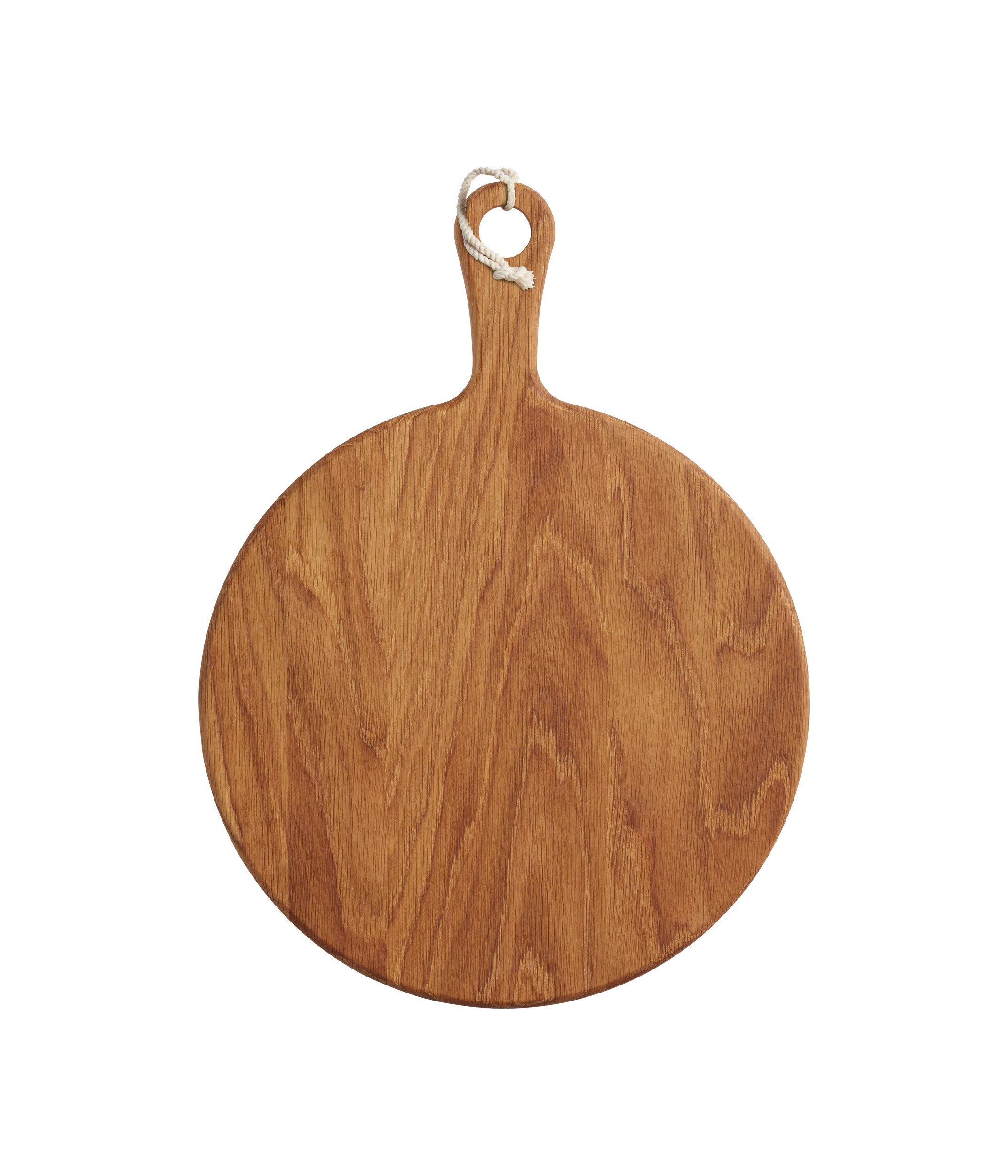 MasterClass Round Oak Wooden Serving Paddle / Antipasti Board, 30 x 40.5 cm (12" x 16"), Brown