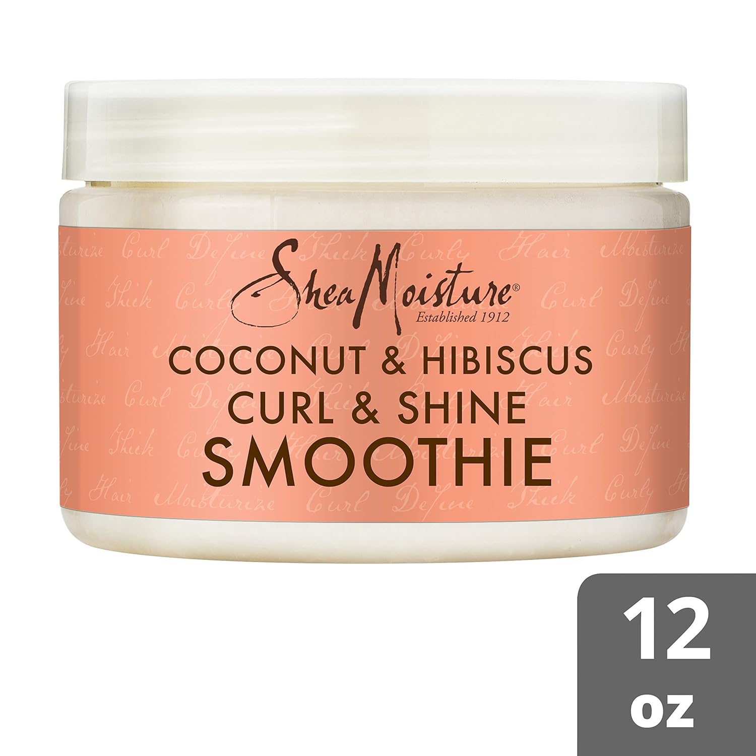 SheaMoisture Smoothie Curl Enhancing Cream for Thick, Curly Hair Coconut and Hibiscus Sulfate Free and Paraben Free 12 oz : Beauty