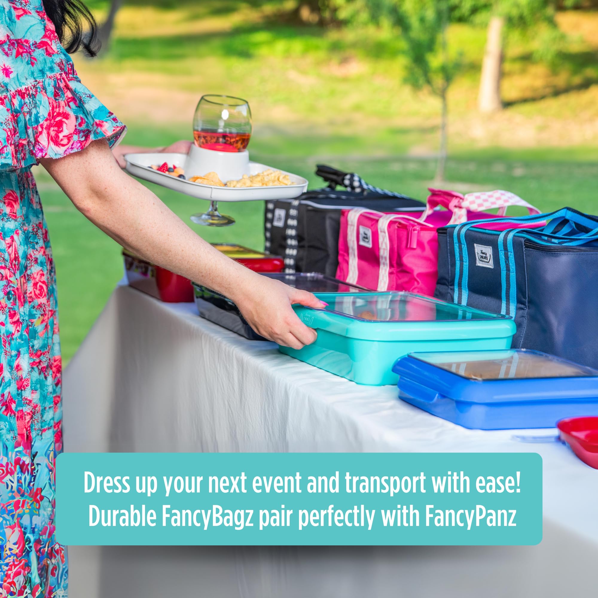 Fancy Panz - Black Insulated Casserole Carrier Bag - Insulated Thermal Bags for Hot & Cold Food Holds 2 Standard Size Fancy Panz - 2 Pockets - Food Container - Hosting Essentials