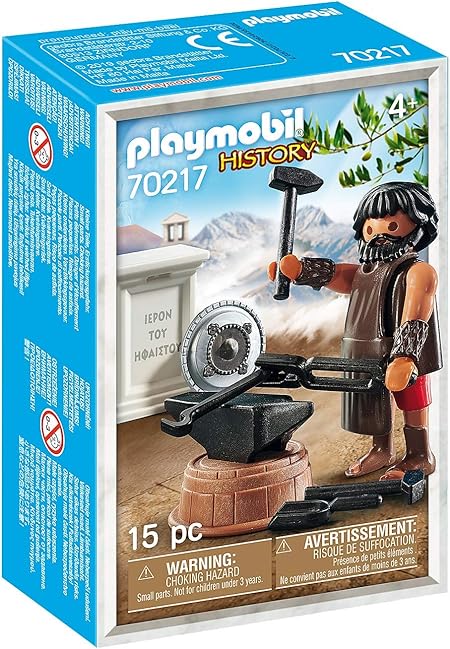 Amazon Playmobil プレイモービル ギリシャ限定 ヘーパイストス ブロック おもちゃ