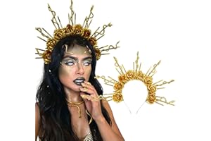JeVenis Rose Medusa Headband Medusa Headdress Crown Of Snakes Corona De Womens Costume Birthday Photoshoot Props