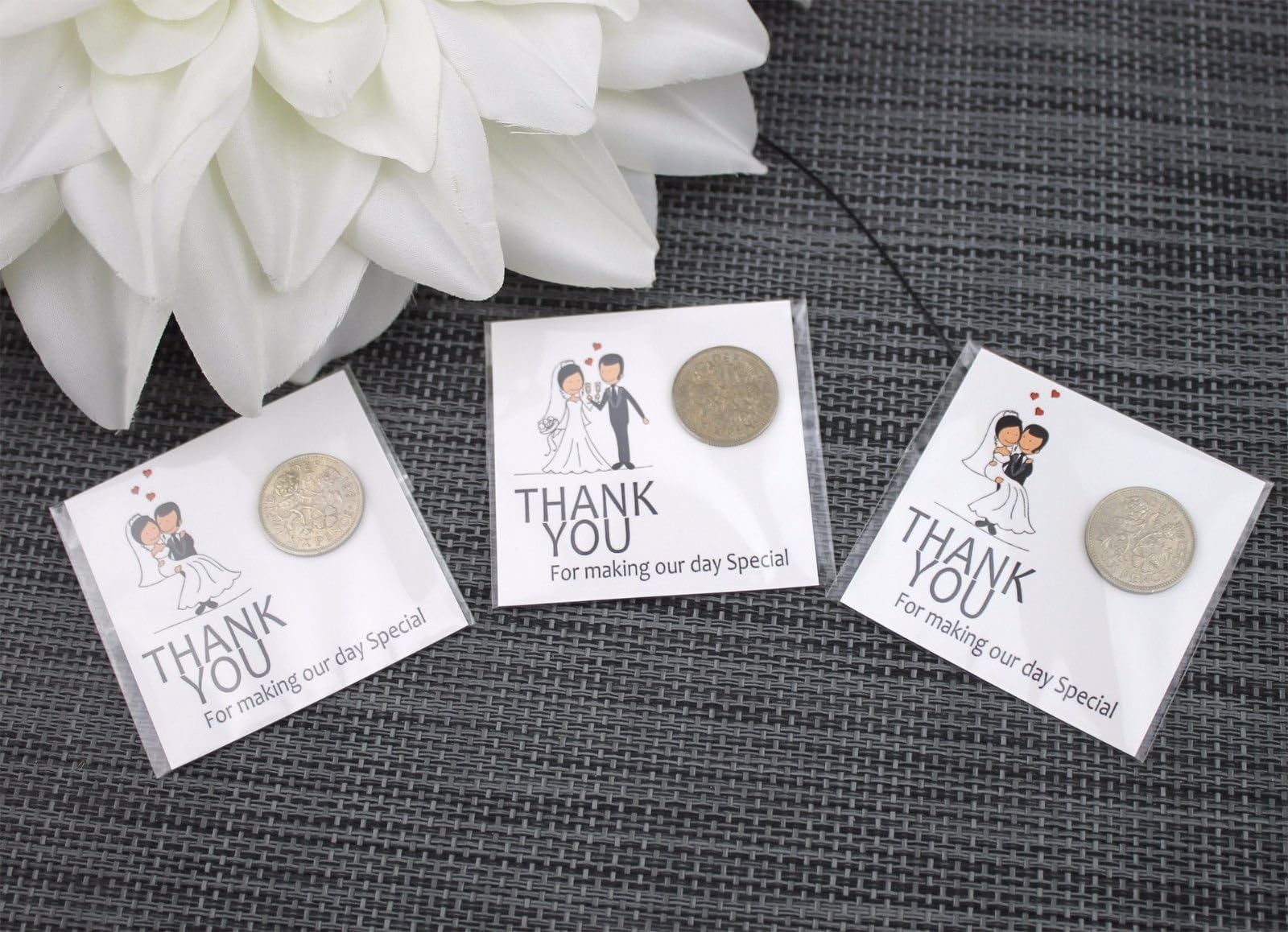 Wedding Favours 2 Luck Sixpence Keepsake Thank You Guest Gift - Only 75p each