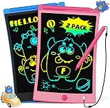 TEKFUN 2 Pack LCD Writing Tablet 8.5in Colorful Doodle Board Blue Pink Kids