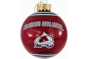 FOCO Colorado Avalanche – Collector's Edition Avalanche Glass Ball Ornament – Represent The Maroon, Blue and White and Show Your NHL Spirit with Licensed Avalanche Holiday Fan Decorations