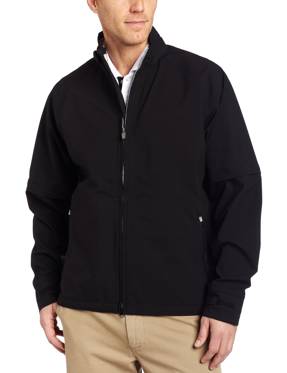 Callaway Men's Waterproof Long Sleeve Convertible Rain Jacket, Black, Medium: Amazon.co.uk: Clothing