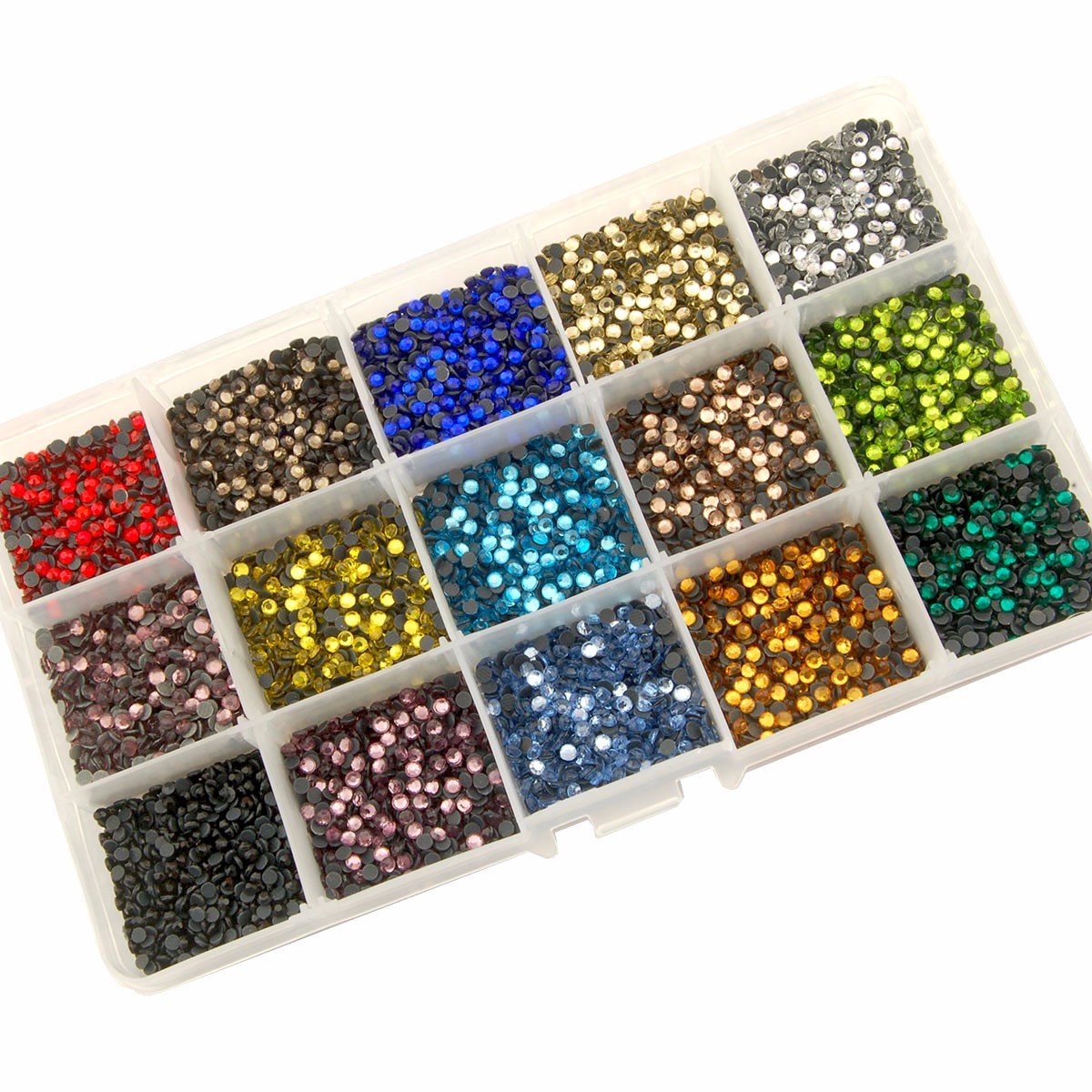 Summer-Ray SS10 2.8mm Assorted Colours Hot Fix Rhinestones in Storage Box