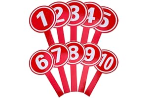 PACKOVE 10Pcs Handheld Score Paddles Number Boards 7.48X3.74In Voting Paddles for Judges Sports Events Practical Scoring Hand