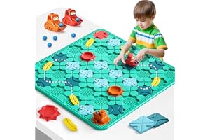 BURGKIDZ Logical Road Builder Games, STEM Family Board Game, Large Educational Smart Brain Teasers Puzzles Toys, Preschool Learning Early Montessori Birthday Gifts for Kids Boys Girls Age 4-8 Year Old