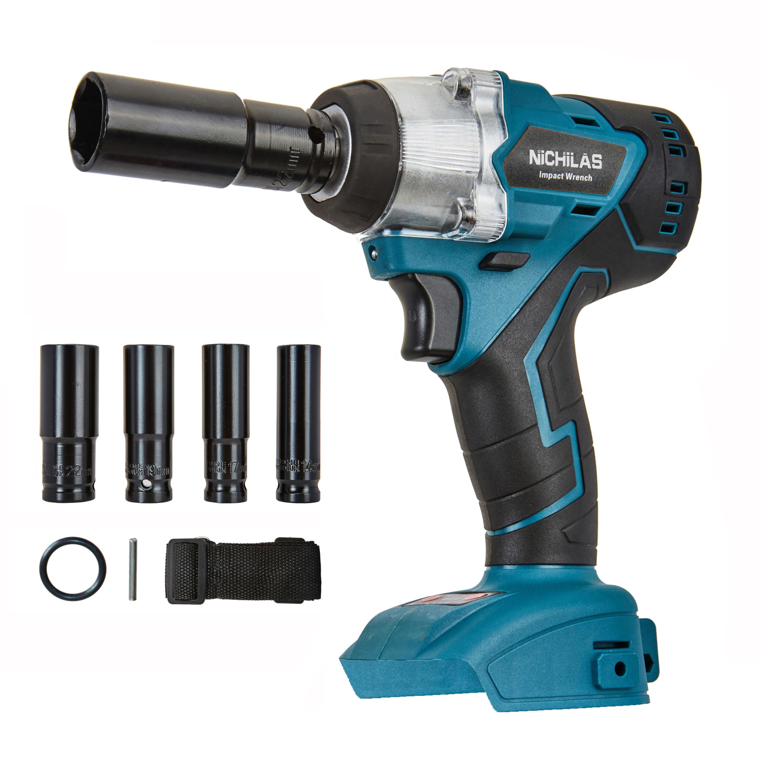 Photo 1 of Nichilas Cordless Impact Wrench Compatible with MAKITA 18V BL Series Batteries, Brushless Motor Impact Wrench Driver with 2 IN 1 Work Head, 420Nm Torque (BATTERY NOT INCLUDE)