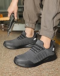 Suvysoo Steel Toe Shoes for Men Safety Puncture