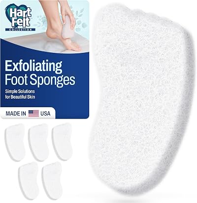 HartFelt Foot Scrub Sponge 6pk Callus Dead Skin Exfoliator Heel Toe USA