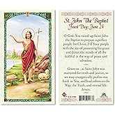 San Francis Imports Prayer to Saint John The Baptist Laminated Holy Card