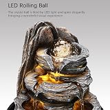 BTGGG Indoor Fountains Rolling Ball LED Light 20.5x20.5x25cm 3 Pin UK Plug view 3