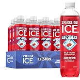 Sparkling Ice LIFESAVERS Wild Cherry, Zero Sugar Flavored Sparkling Water, with Vitamins and Antioxidants. No Artificial Dyes, Low Calorie Beverage, 17 fl oz Bottles (Pack of 12)