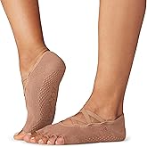 toesox Elle Half Toe Grip Socks – Non-Slip Grip Sole for Yoga, Pilates, Gym - Non Skid Open Toe Socks for Women