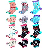 Hoolerry 6 Pairs Valentine Nurse Socks Nurses Gifts for Women Doctor Casual Novelty Healthcare Workers Rn Bsn Dentist Medical