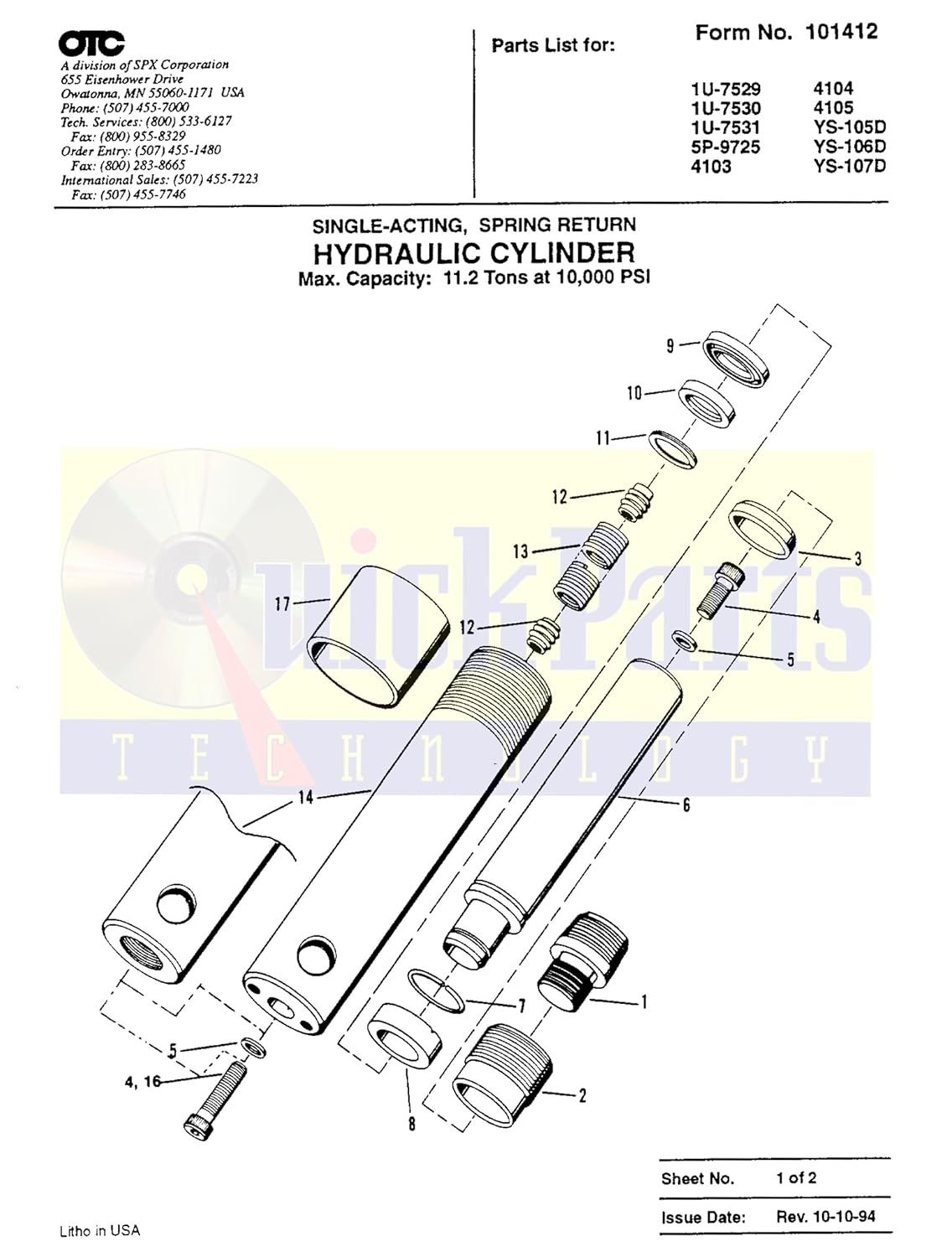 Otc 10 Ton Floor Jack Parts Carpet Vidalondon