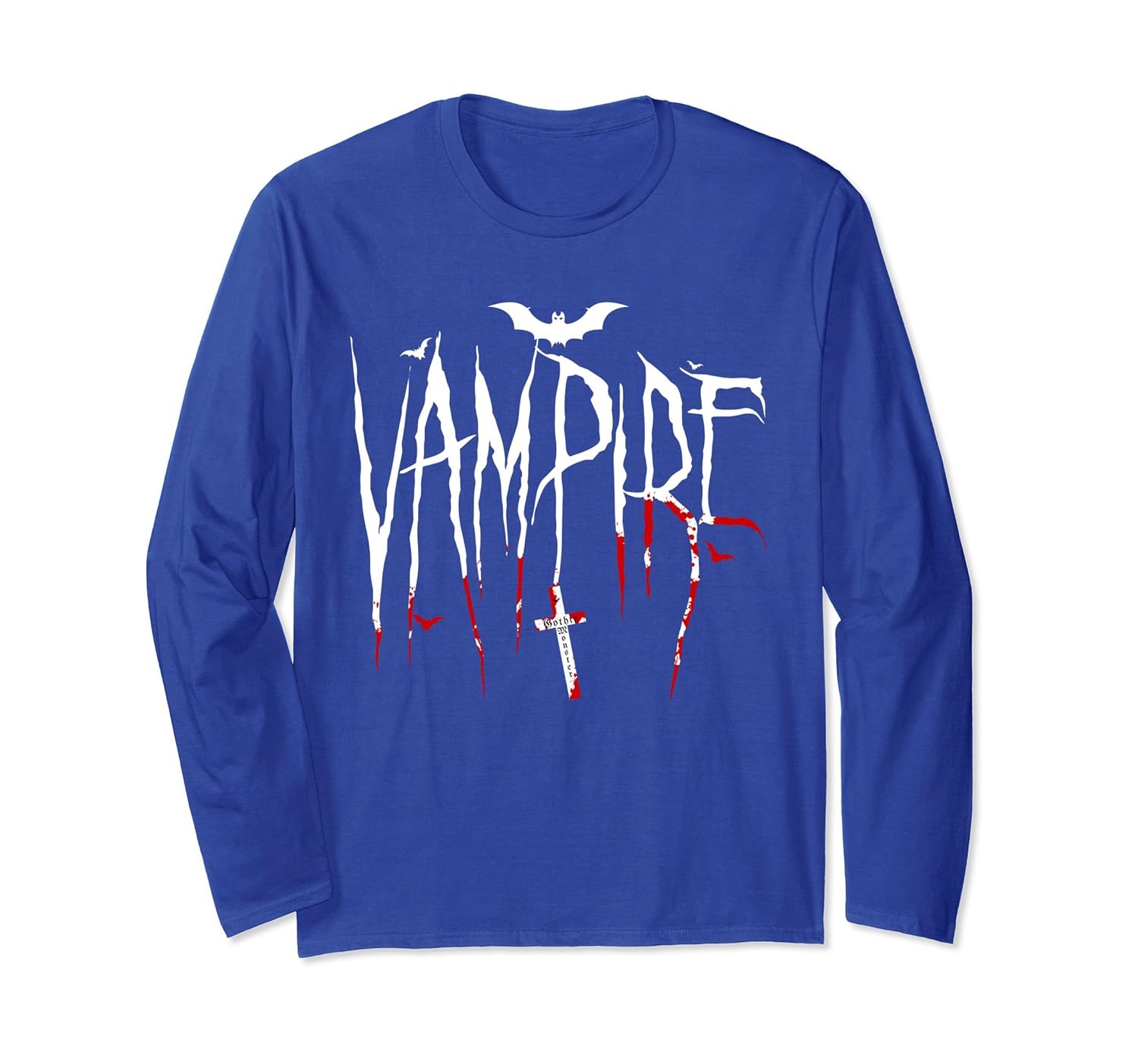 Vampire Bats Gothic Halloween Long Sleeve TShirt- TPT