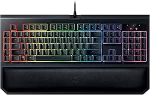 Razer BlackWidow Chroma V2: Esports Gaming Keyboard - Ergonomic Wrist Rest - 5 Dedicated Macro Keys - Razer Green Mechanical Switches (Tactile and Clicky)