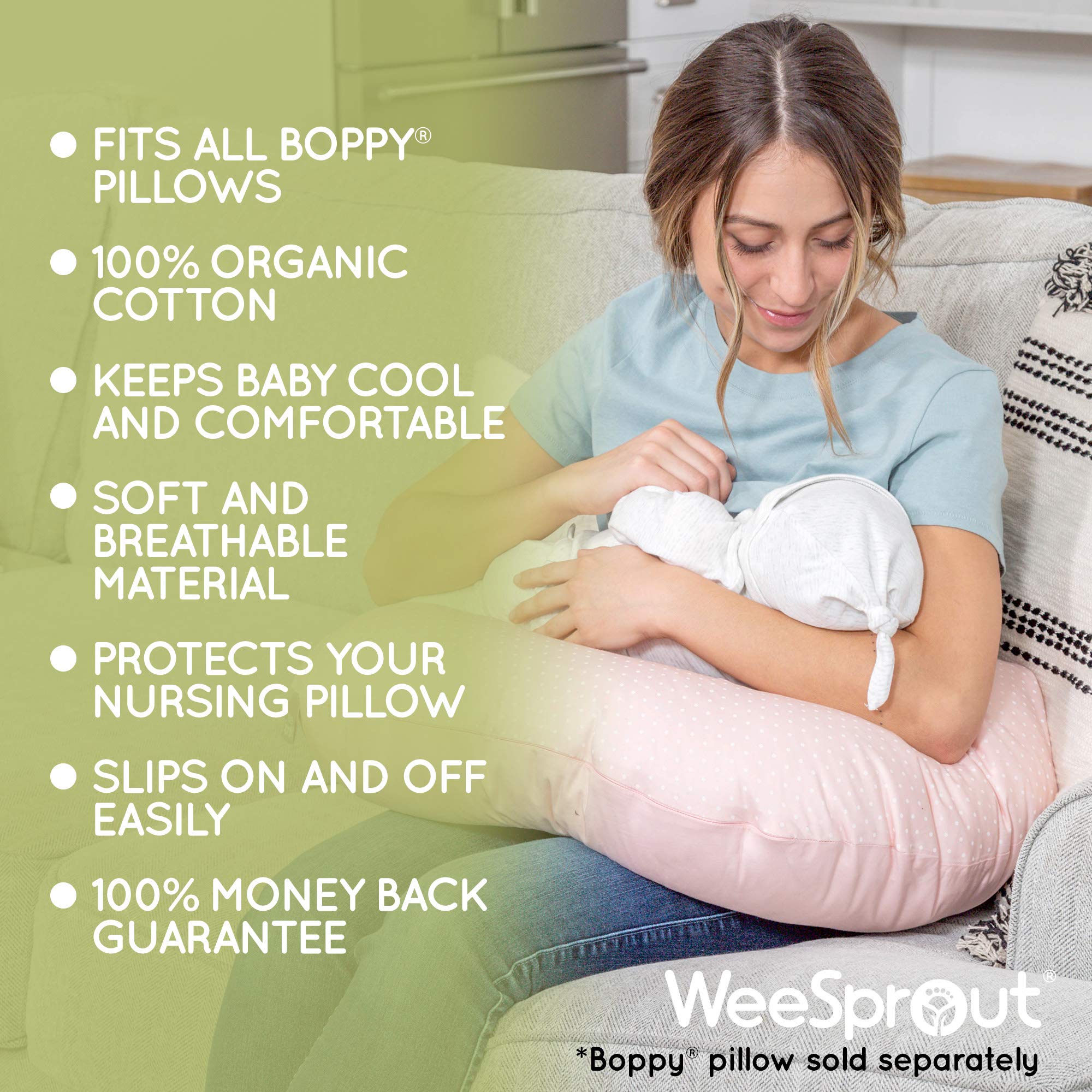 Weesprout Nursing Pillow Cover For Baby Boys And Girls Fits