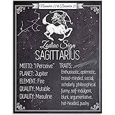 Astrology Posters Sagittarius Decor - Zodiac Sign Sagittarius - The Archer - Astronomy Star Sign Constellation Poster -11x14 Unframed Print - Vintage Zodiac Poster, Astrology and Aptitude