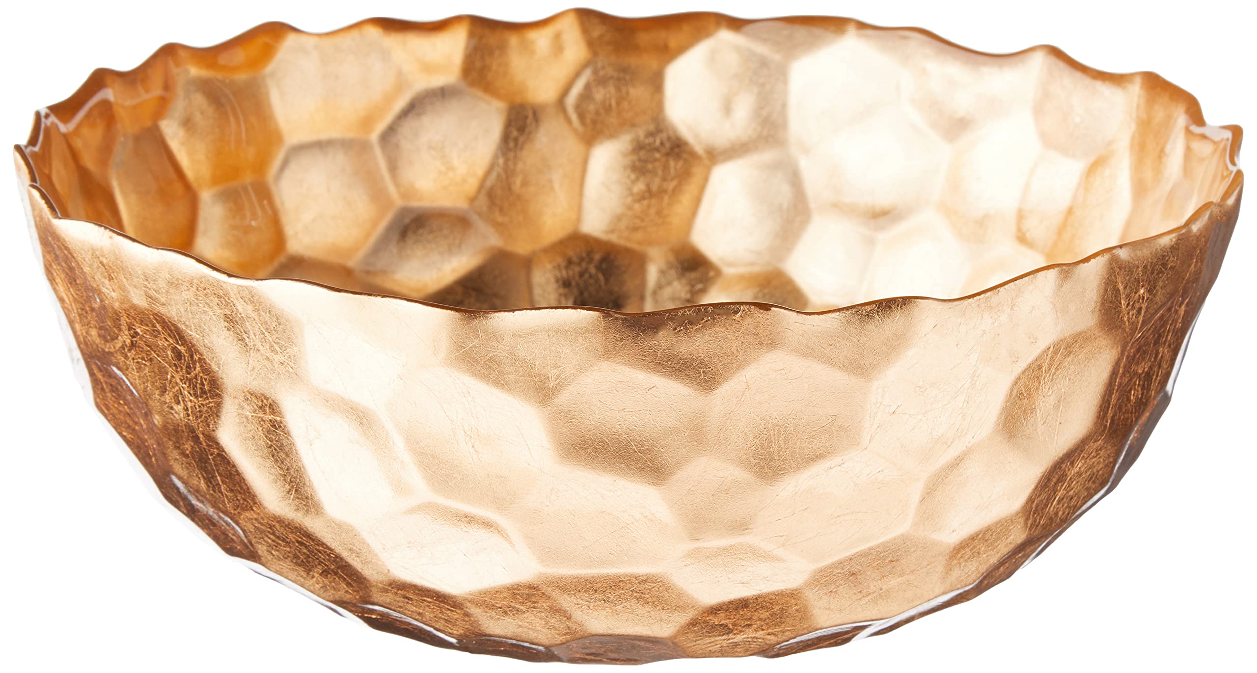 Photo 1 of Elegance Odessa Gold Glass Bowl, 9.5-Inch