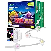 EDISHINE 200FT Permanent Outdoor Lights Cuttable, 120 LED Smart RGB+IC+Warm White Eave Light, 111+ Scene Mode, APP+Voice+Remote Control, IP67 Waterproof for House New Year Decor, Alexa Google Enable