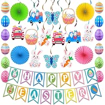 Amazon.com: Easter Egg Party Decoration Garland - 8pcs Pastel ...