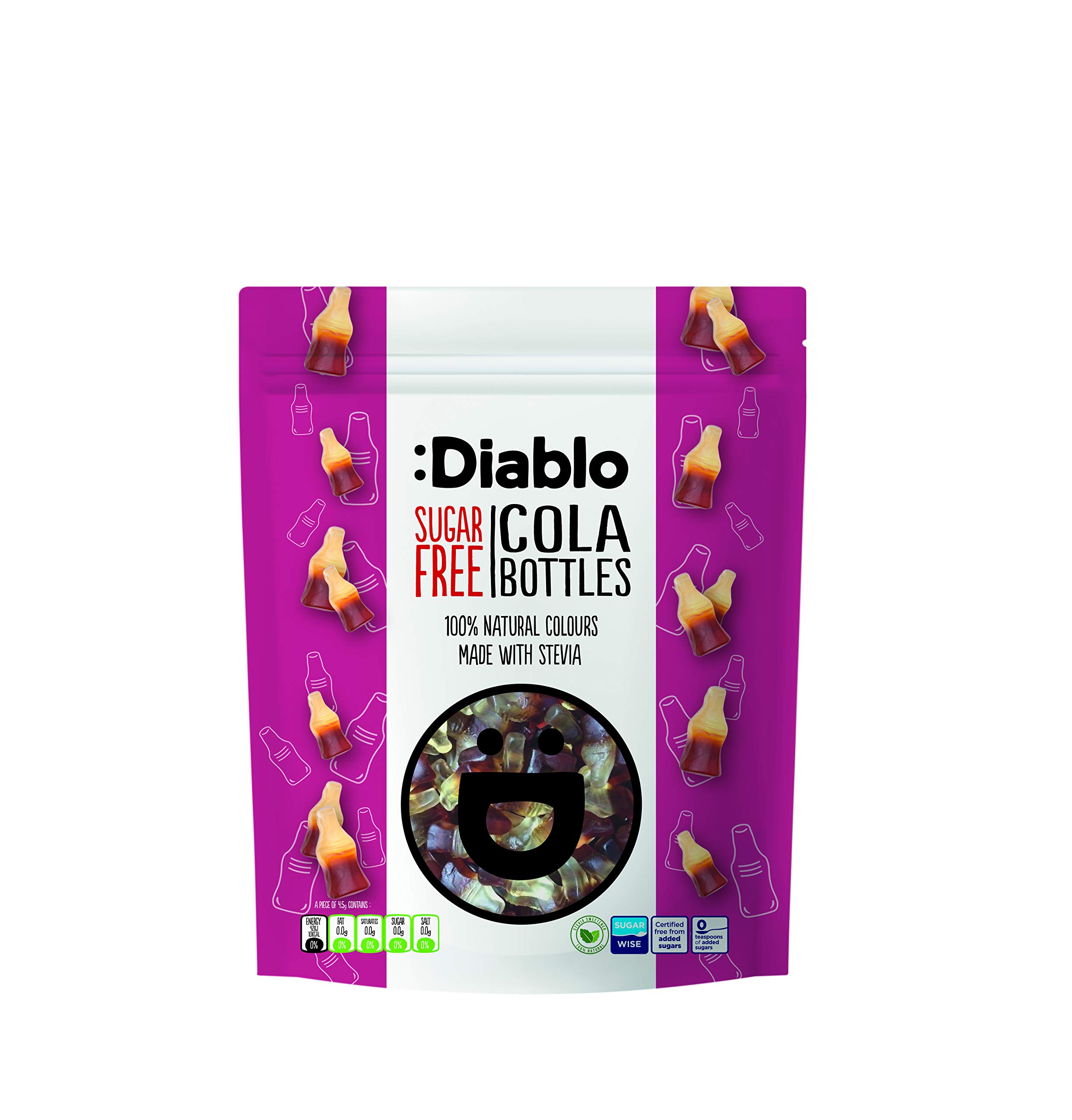 Diablo Sugar Free Cola Bottles with Stevia 75 (Pack of 6)