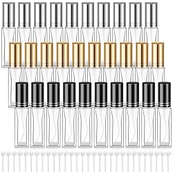 Domensi 30 Pcs 20 ml Empty Glass Perfume Bottles