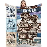 Dad Birthday Gift - Dad Gifts for Birthday from Son - Gift for Fathers Blanket Fathers Day Men Husband Him Soft Throw Blanket 60''x50''