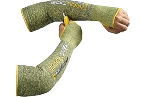 COOLJOB A6 Cut Resistant Sleeves for Gardening Pruning Fishing, 18” Arm Protection for Gardener Farmer, UPF 50+ Sun Protector