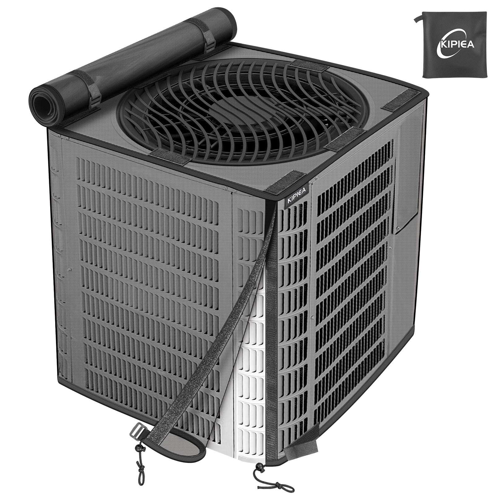 Photo 1 of Kipiea 2 in 1 Upgraded Full Mesh Outdoor AC Unit Cover with Detachable 600D Waterproof Top, Air Conditioner Mesh Covers for Outside Units, for All Season (32" W x 32" D x 36" H)