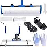 BERXOL 18-Inch Complete Self Leveling Tool Kit, Epoxy Floor Tool Kit | Complete self leveling kit with spike roller, spiked shoes and tools for epoxy floors, concrete coatings and DIY projects.