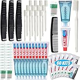 Ziliny 60 Pcs Basic Toiletry Set Homeless Hygiene Kits Homeless Care Package Supplies Travel Toiletry Bulk for Men Women Charity Reusable Supplies