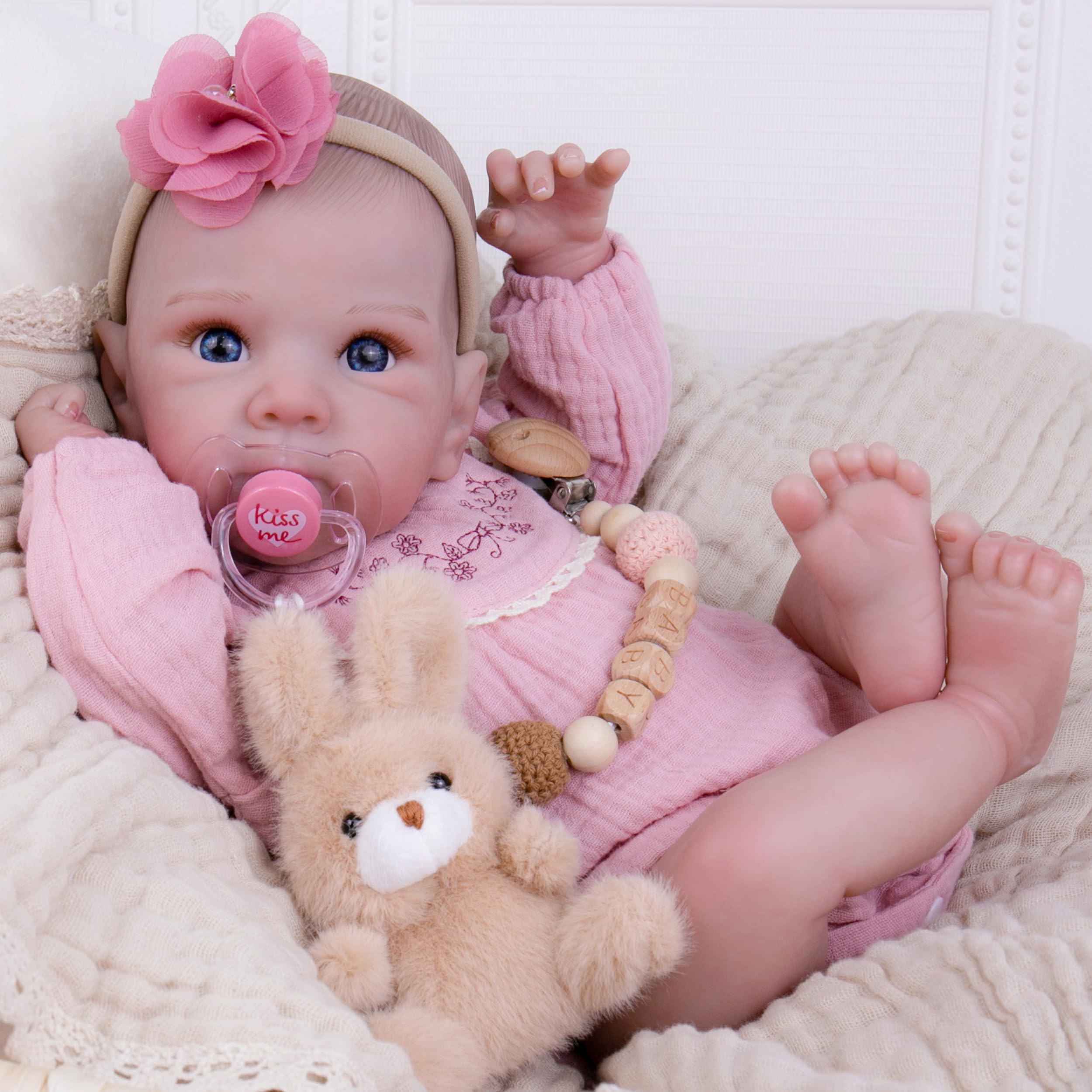 Photo 1 of Milidool Reborn Baby Dolls - 20-inch Cute Soft Vinyl Realistic Baby Doll Real Life Baby Dolls with Complete Accessories Perfect for Cuddling, Playtime, and Gift Giving