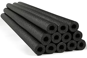 Nezyo 12 Pack Pool Noodles Foam Swim Noodles 52 Inch Jumbo Hollow Swimming Pool Noodle Bulk Floats Heavy Duty for Xmas Decoration Craft Projects Padding Bumper