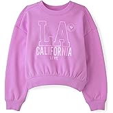 The Children's Place girls Active Long Sleeve Embellished Winter Warm Sweatshirt