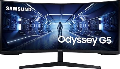Ecran PC Odyssey G55T 34'' 165Hz, 1ms, Dalle VA 1000R, UWQHD 3440x1440, 2500:, 250cd/m2, AMD FreeSync Premium, Pied Ajustable,HDMI, DisplayPort