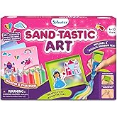 Skillmatics Sand Art Activity - Mess-Controlled DIY Unicorn & Princess Craft Kit with 50+ Colorful Stickers, Fun Hands-On Act
