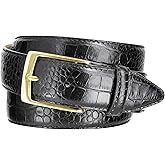 Joseph Gold/Grove Silver / J2 Genuine Full-Grain Cowhide Leather Designer Dress Belt 1-3/8"(35mm) Wide