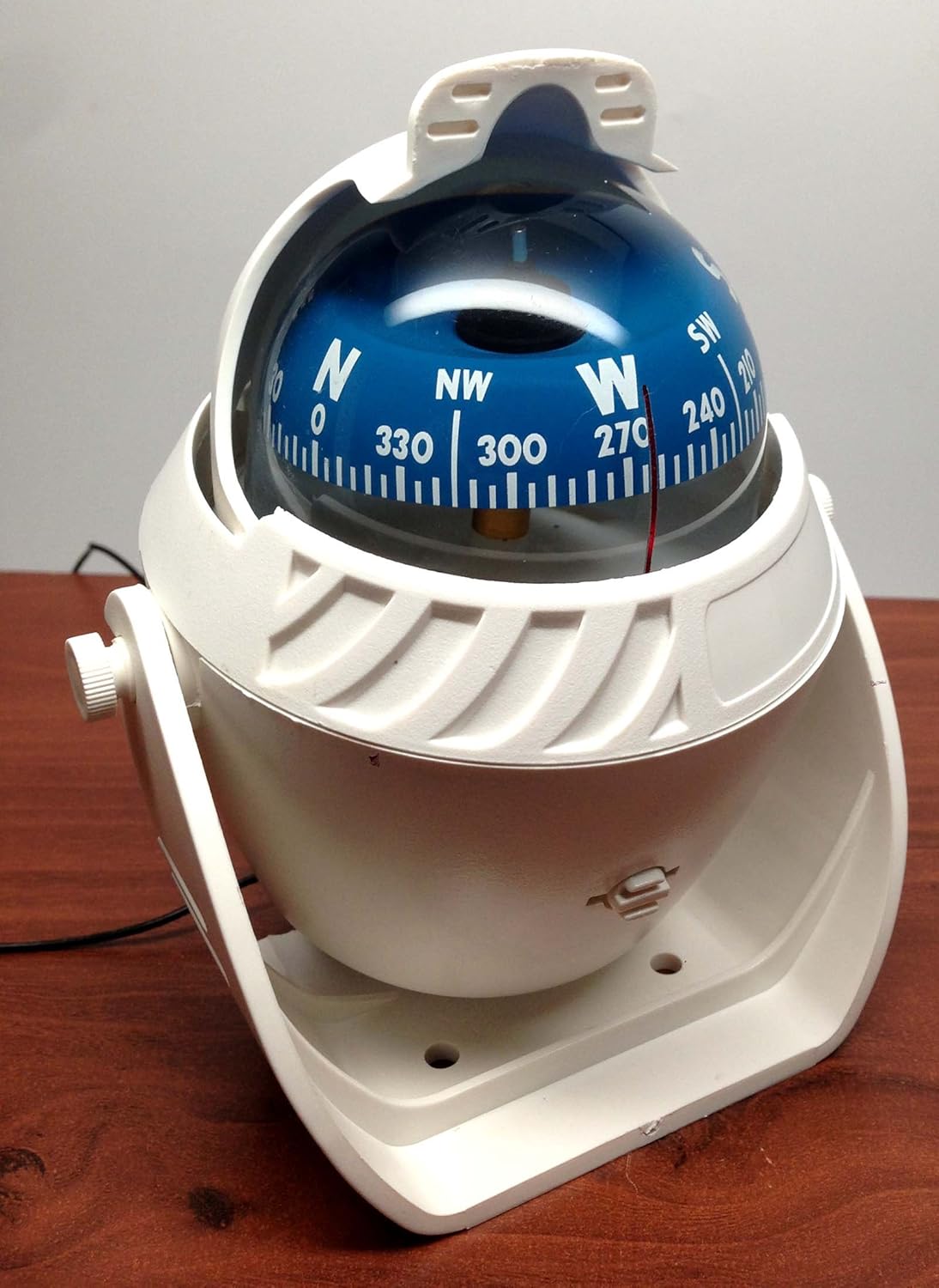 Marine Boat Nautical Sport White Lighted Compass with Bracket Visible LUBER LINE : Sports & Outdoors